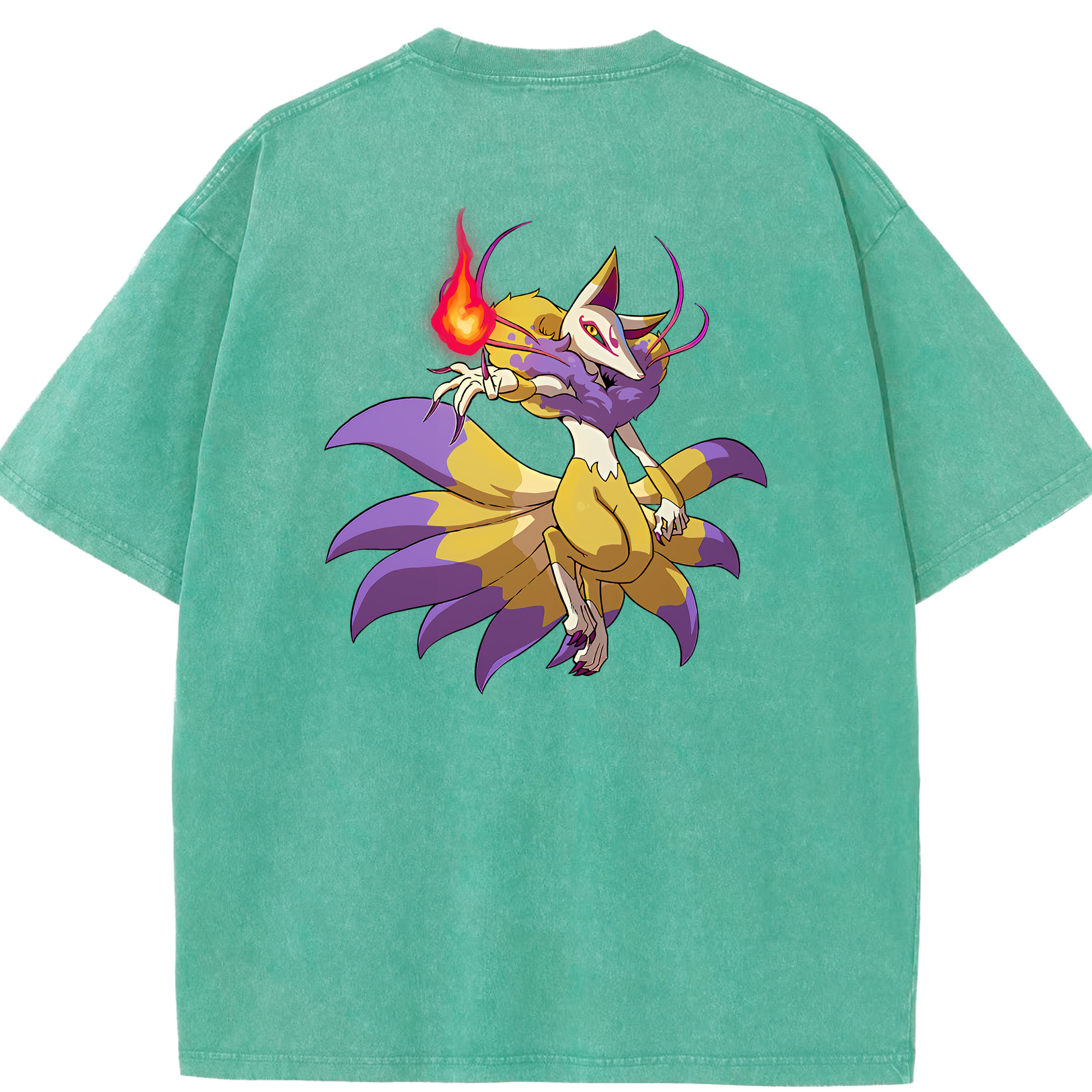 （画像用） 妖怪ウォッチ Yo-kai Watch 綿100% ヴィンテージ風 半袖Tシャツ（背面プリント）